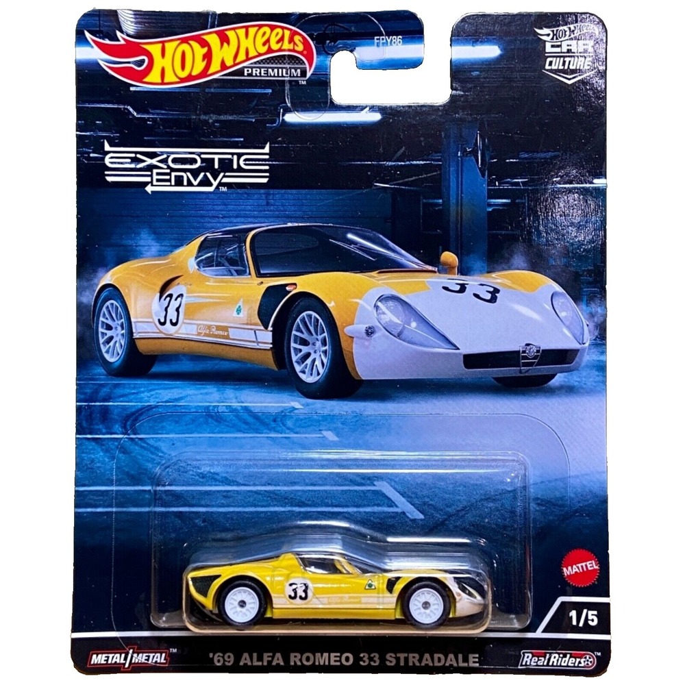 Hot Wheels Premium '69 Alfa Romeo 33 Stradale Exotic Envy 1/5 Car‎ Culture 2021